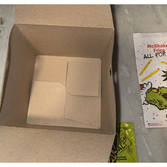 2025 McDonalds Adult Happy Meal Grinch Salt Grinch Bag, Grinch Box, NO SOCKS - Picture 3 of 3